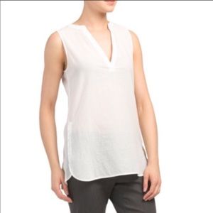 Theory sleeveless button popover top size S